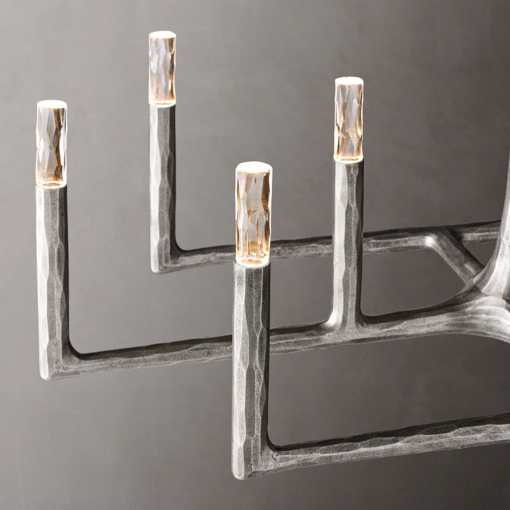 Thaddeus Artisan Forged Linear Chandelier 54"
