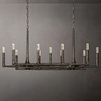 Thaddeus Artisan Forged Linear Chandelier 54"