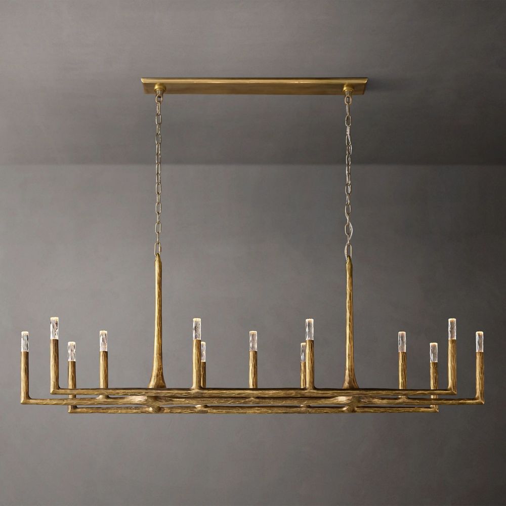 Thaddeus Artisan Forged Linear Chandelier 72"