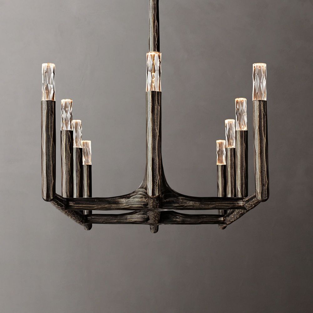Thaddeus Artisan Forged Linear Chandelier 72"