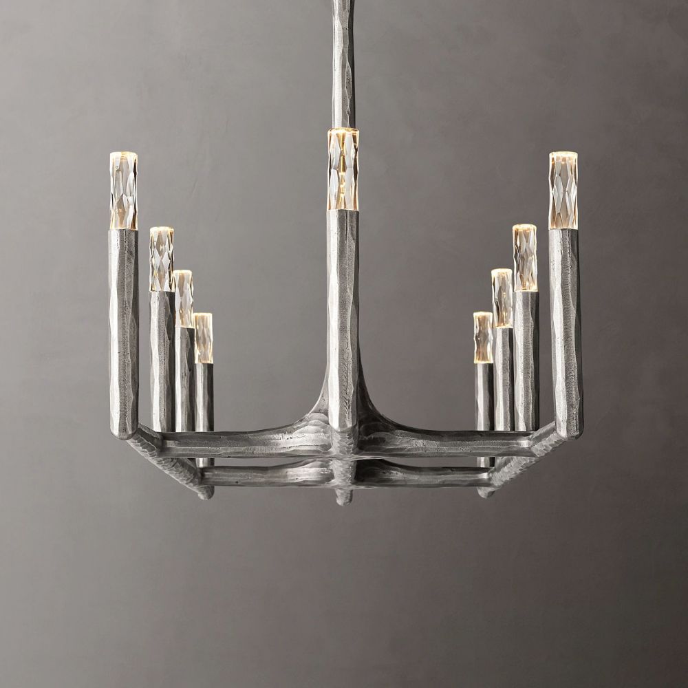 Thaddeus Artisan Forged Linear Chandelier 72"
