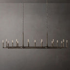 Thaddeus Artisan Forged Linear Chandelier 96"