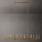 Thaddeus Artisan Forged Linear Chandelier 96"
