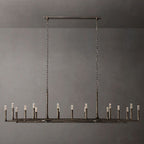 Thaddeus Artisan Forged Linear Chandelier 96"