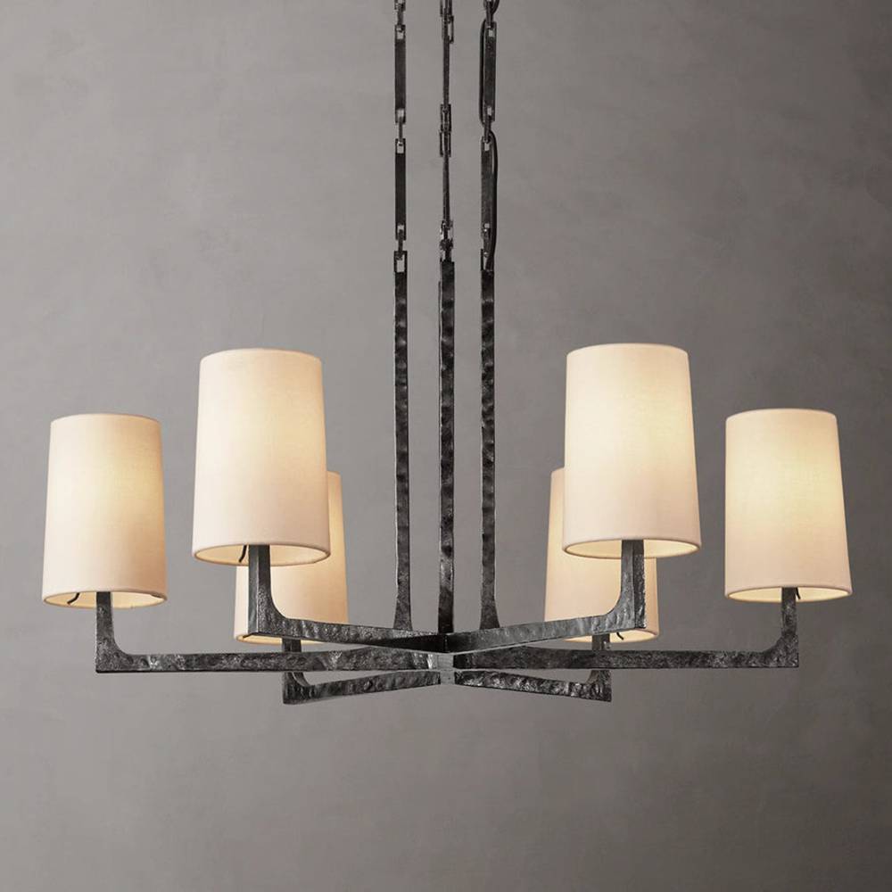 Wright Simplicity Forged Round Chandelier 36"