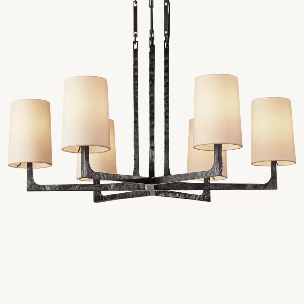 Wright Simplicity Forged Round Chandelier 36"