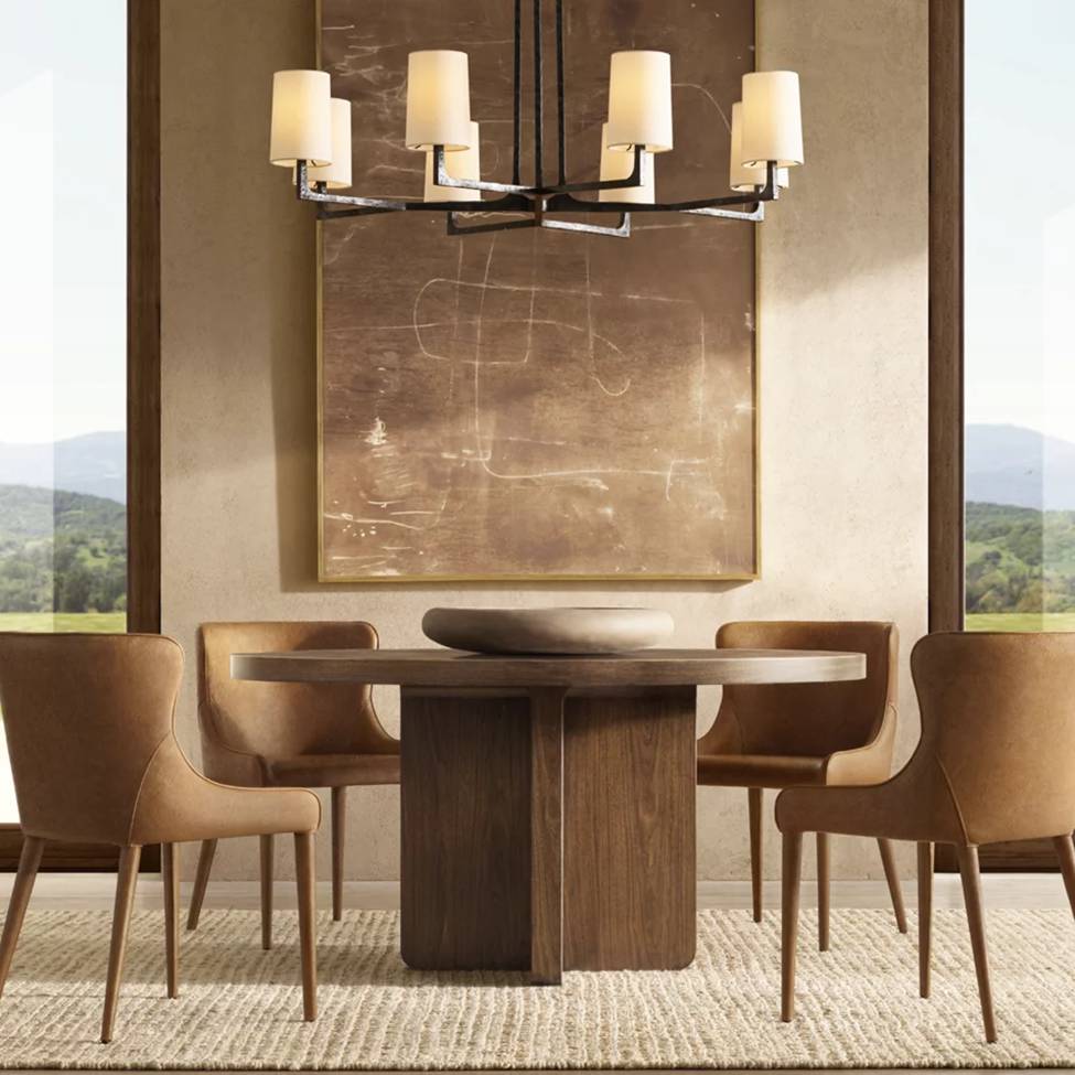 Wright Simplicity Forged Round Chandelier 36"