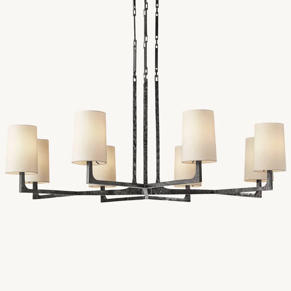 Wright Simplicity Forged Round Chandelier 48"