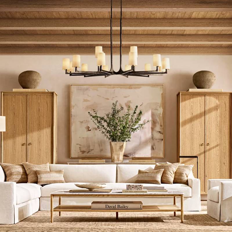 Wright Simplicity Forged Round Chandelier 48"