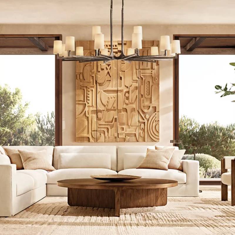 Wright Simplicity Forged Round Chandelier 36"