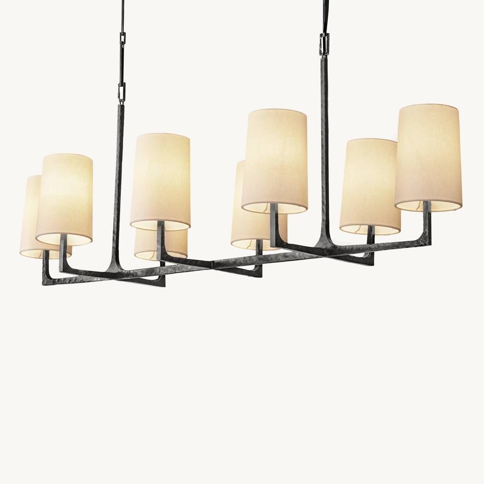 Wright Simplicity Forged Linear Chandelier 54"