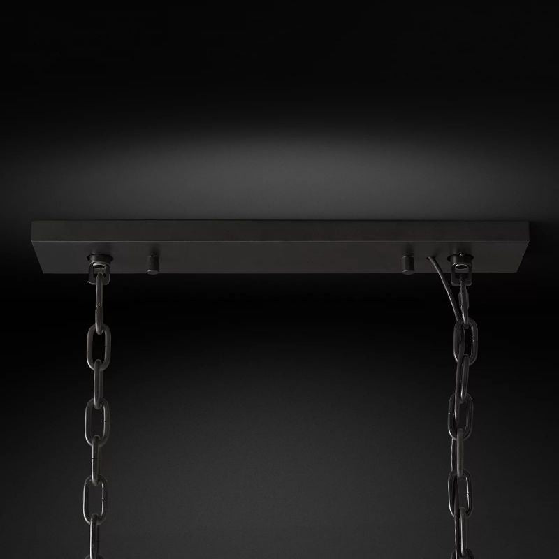 Odeon Deco Prism Rectangular Tiered Chandelier 40"