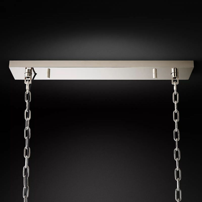 Odeon Deco Prism Rectangular Tiered Chandelier 40"