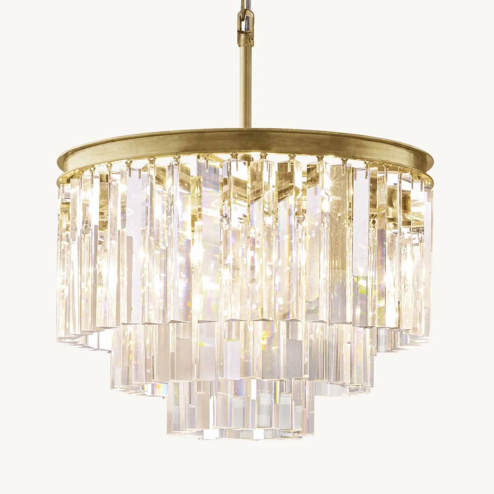 Odeon Deco Prism Round Chandelier 20"