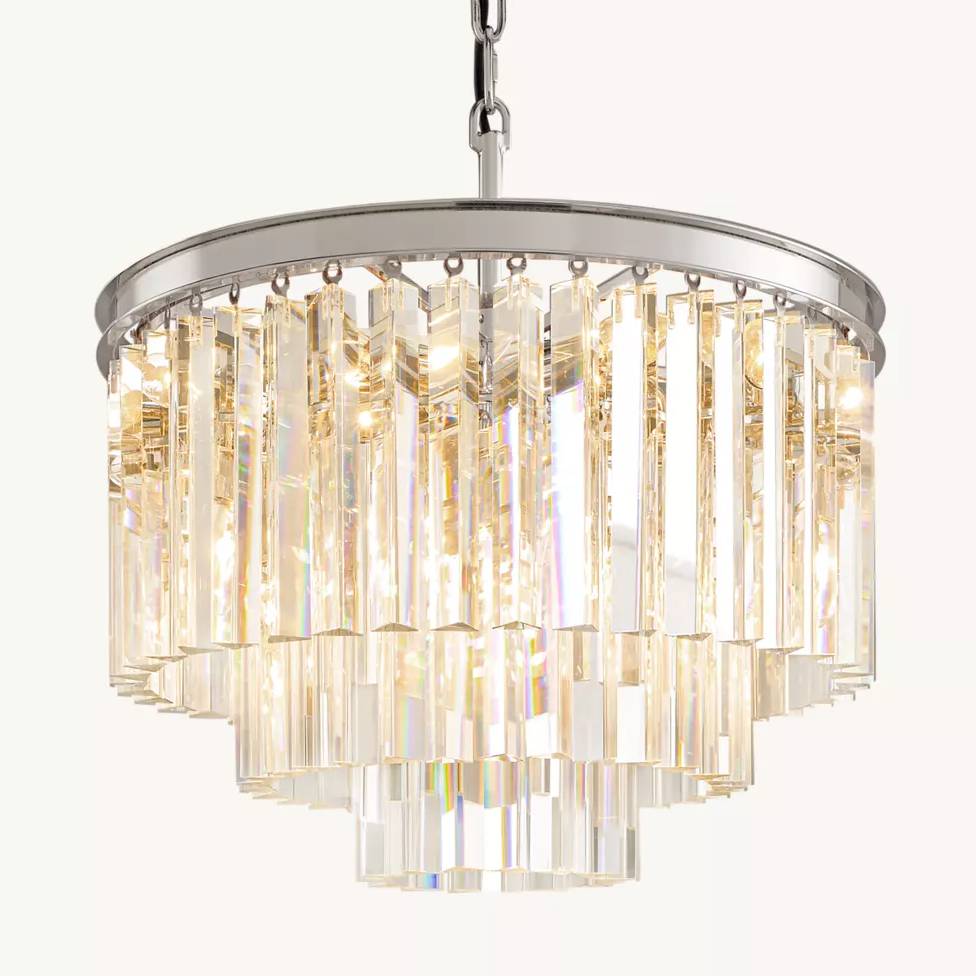 Odeon Deco Prism Round Chandelier 20"