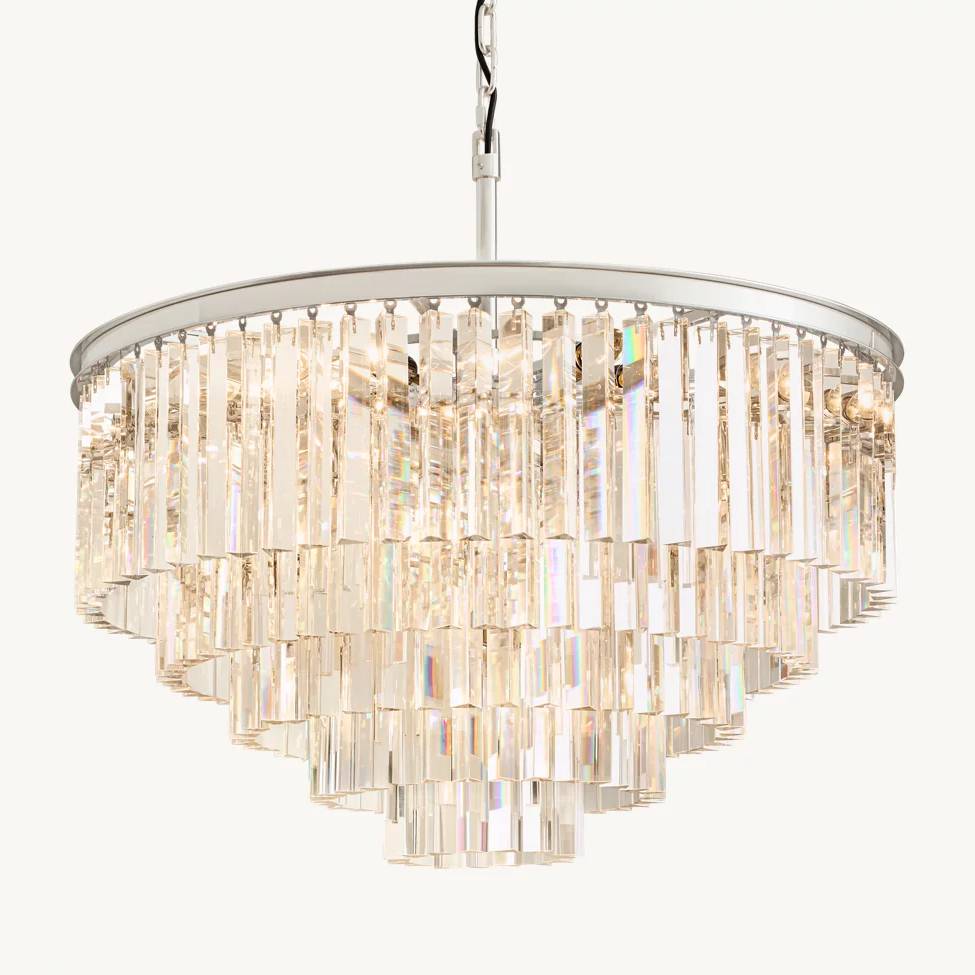 Odeon Deco Prism Round Chandelier 32"