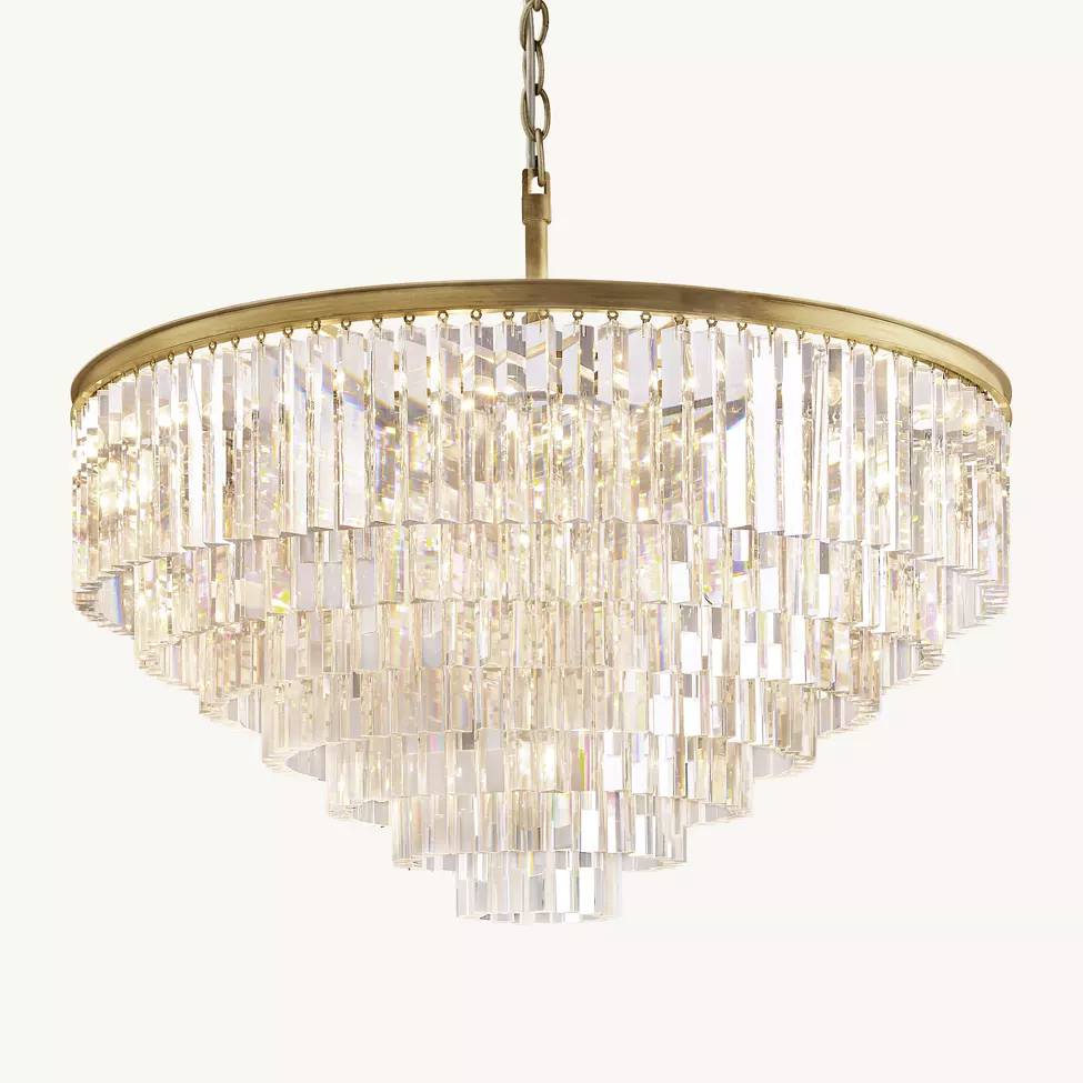 Odeon Deco Prism Round Chandelier 44"