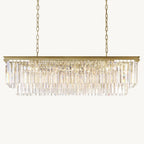 Odeon Deco Prism Rectangular Tiered Chandelier 49"