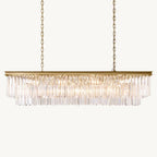 Odeon Deco Prism Rectangular Tiered Chandelier 59"