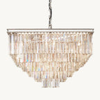 Odeon Deco Prism Tiered Square Chandelier 34"