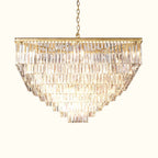 Odeon Deco Prism Tiered Square Chandelier 47"