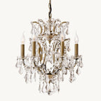 Rococo Vintage Crystal Round Chandelier 18"