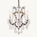 Rococo Vintage Crystal Round Chandelier 18"