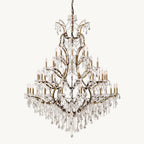 Rococo Vintage Crystal Round Chandelier 72"