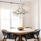 Rococo Vintage Crystal Round Chandelier 28"