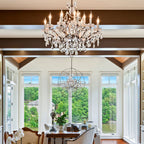 Rococo Vintage Crystal Round Chandelier 28"