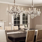 Rococo Vintage Crystal Round Chandelier 33"