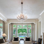 Rococo Vintage Crystal Round Chandelier 33"