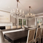 Rococo Vintage Crystal Round Chandelier 33"