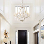 Rococo Vintage Crystal Round Chandelier 40"