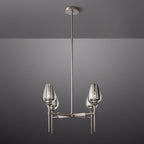Tulip Crystal Petal Round Chandelier 27"