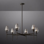 Tulip Crystal Petal Round Chandelier 42"