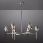 Tulip Crystal Petal Round Chandelier 42"