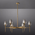 Tulip Crystal Petal Round Chandelier 42"