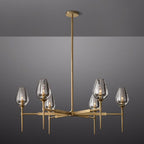 Tulip Crystal Petal Round Chandelier 42"