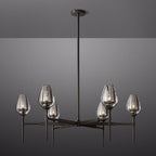 Tulip Crystal Petal Round Chandelier 42"