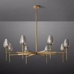 Tulip Crystal Petal Round Chandelier 54"