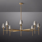 Tulip Crystal Petal Round Chandelier 54"