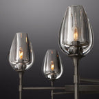 Tulip Crystal Petal Round Chandelier 54"