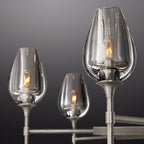 Tulip Crystal Petal Round Chandelier 54"