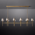 Tulip Crystal Petal Round Chandelier 65"