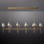 Tulip Crystal Petal Round Chandelier 65"