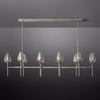 Tulip Crystal Petal Round Chandelier 65"