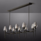 Tulip Crystal Petal Round Chandelier 65"