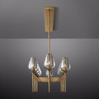 Tulip Crystal Petal Round Chandelier 65"