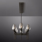 Tulip Crystal Petal Round Chandelier 65"